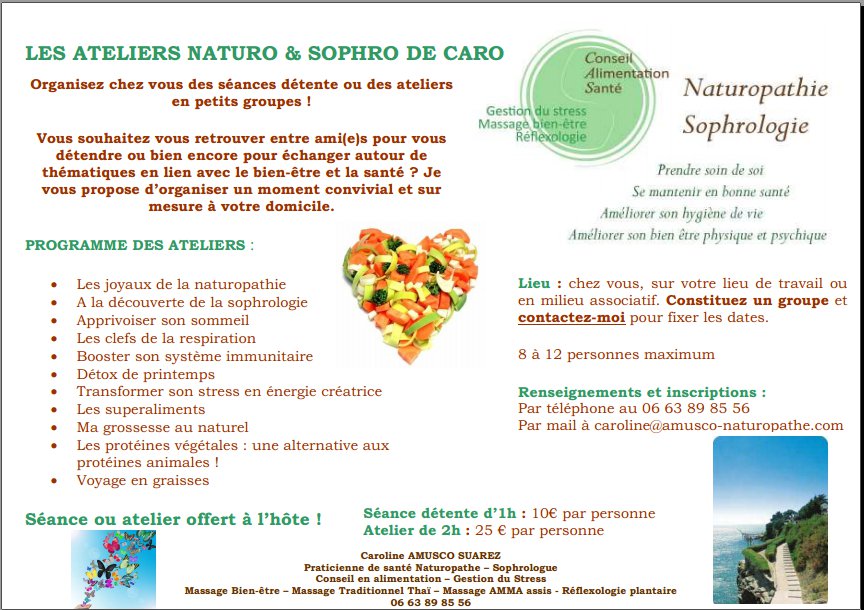 LesAteliersDeCaro - Naturo - Sophro - Naturopathie - Sophrologie